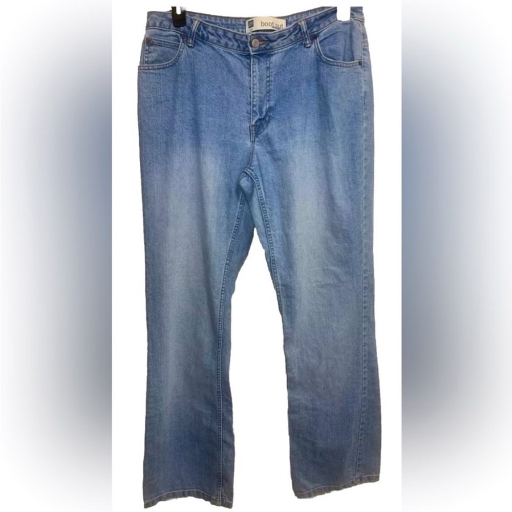 Gap Women’s Curvy Bootcut Jeans Size 12L Blue Medium Wash Stretch Denim